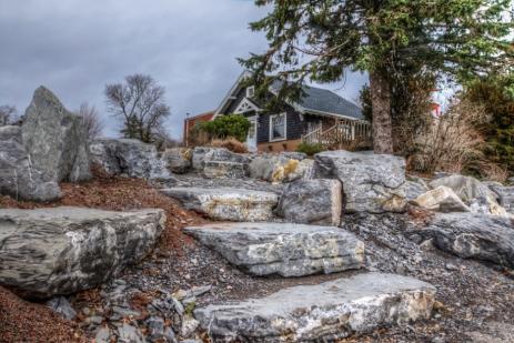 Side entrance to the scree garden