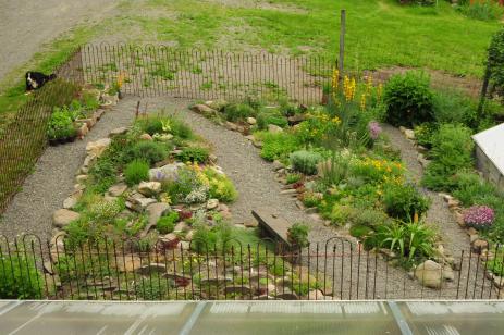 Aerial view of the rock garden